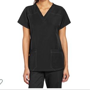 Black wonder wink 4 way stretch scrub top and pants